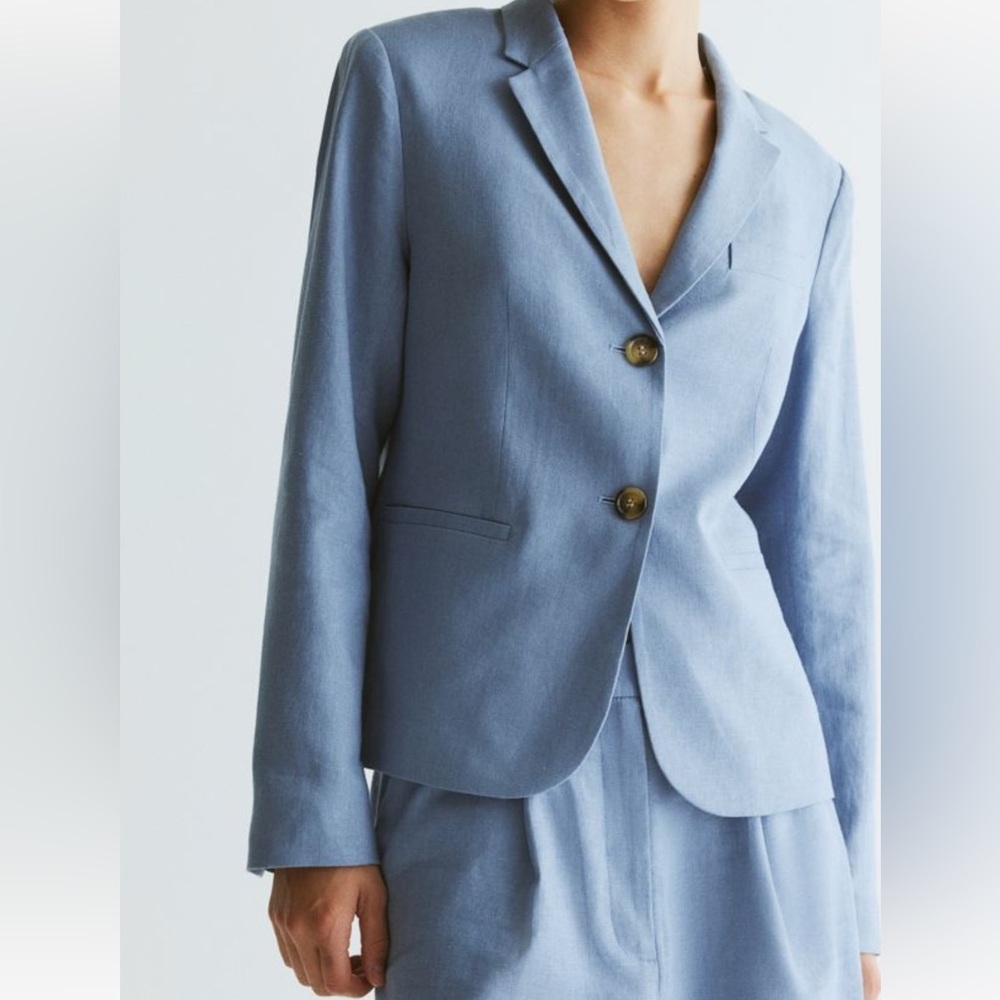 New 2024 Summer H&M collection Linen - blend Blazer! NWT . size M